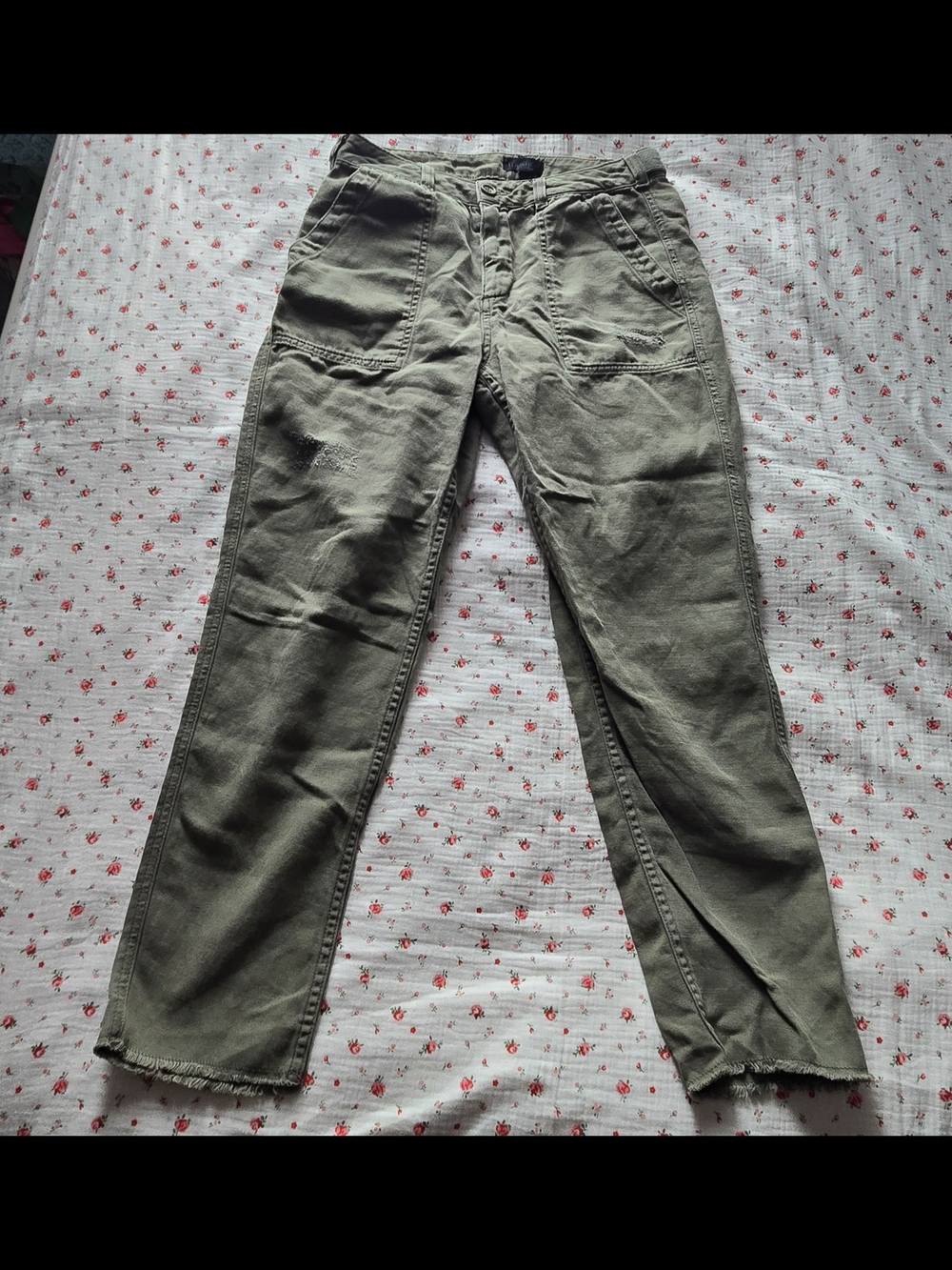 Topshop Olive Utility Cargo Pants Size 6